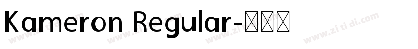 Kameron Regular字体转换
